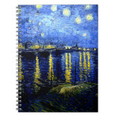 Sterrennacht over de Rijn door van Gogh Notitieboek (Voorkant)