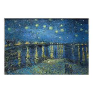 Sterrennacht over de Rijn door Vincent van Gogh Foto Afdruk