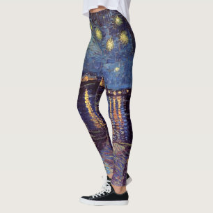 Sterrennacht over de Rijn door Vincent van Gogh Leggings