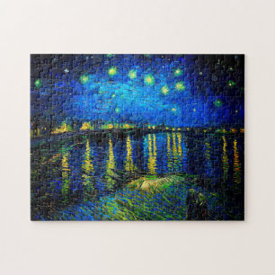 Sterrennacht over de Rijn door Vincent Van Gogh Legpuzzel