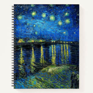 Sterrennacht over de Rijn door Vincent Van Gogh Notitieboek