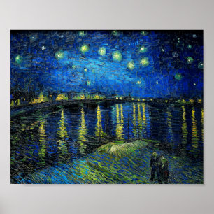 Sterrennacht over de Rijn door Vincent Van Gogh Poster