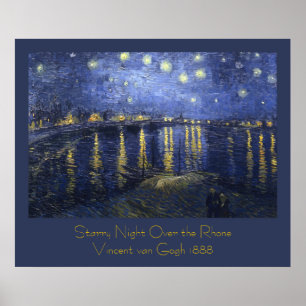 Sterrennacht over de Rijn door Vincent van Gogh Poster