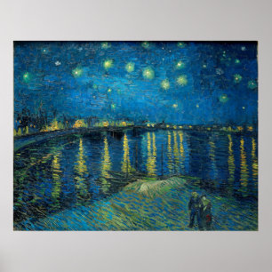 Sterrennacht over de Rijn door Vincent van Gogh Poster