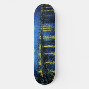 Sterrennacht over de Rijn door Vincent Van Gogh Skateboard