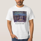 Sterrennacht over de Rijn door Vincent van Gogh T-shirt (Voorkant)