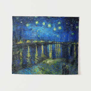 Sterrennacht over de Rijn door Vincent Van Gogh Wandkleed