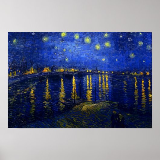 Sterrennacht over de Rijn Poster (Voorkant)