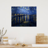 Sterrennacht over de Rijn Poster (Keuken)