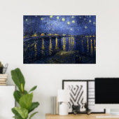 Sterrennacht over de Rijn Poster (Thuiskantoor)