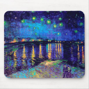 Sterrennacht over de Rijn Van Gogh Fine Art Muismat