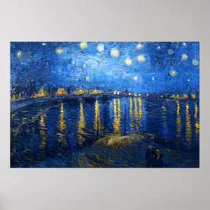 Sterrennacht over de Rijn, Van Gogh Poster