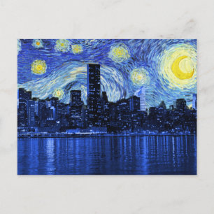 Sterrennacht over New York City Briefkaart