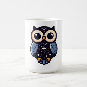 Sterrennacht Owl Art - grillig, nachtelijk, sterre Koffiemok