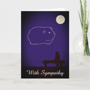 Sterrennacht Pet Guinea Pig Sympathie Card Kaart