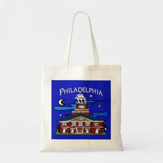 Sterrennacht Philadelphia Moon Tote Bag (Voorkant)