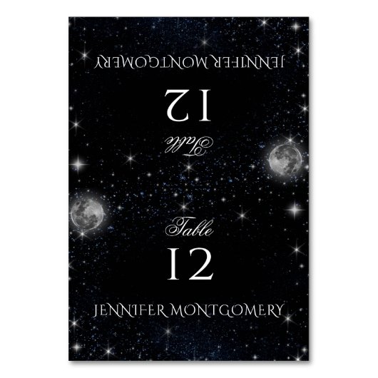 Sterrennacht Place Card Kaart (Voorkant)