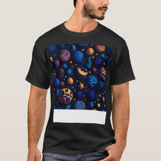 Sterrennacht Planet Pattern Design voor Space Love T-shirt