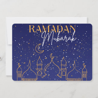 Sterrennacht Ramadan Mubarak Wenskaart Ramadan Kaart