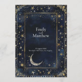 Sterrennacht Romance bruiloft Menu (Achterkant)