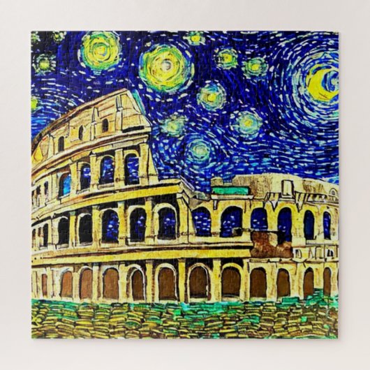 Sterrennacht Rome Italië Legpuzzel (Verticaal)