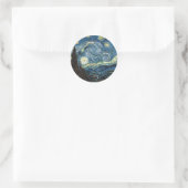 Sterrennacht Ronde Sticker (Tas)
