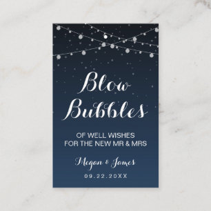 Sterrennacht Rustic Wedding Bubble Wand Label