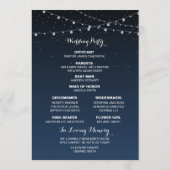 Sterrennacht Rustic Wedding Program Programma (Achterkant)