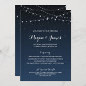 Sterrennacht Rustic Wedding Program Programma (Voorkant / Achterkant)