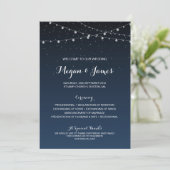 Sterrennacht Rustic Wedding Program Programma (Staand voorkant)