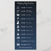 Sterrennacht Rustic Wedding Tijdlijn Programma (Achterkant)