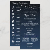 Sterrennacht Rustic Wedding Tijdlijn Programma (Voorkant / Achterkant)