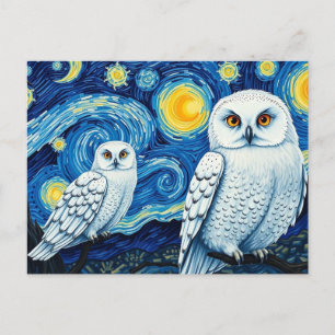 Sterrennacht Schattig Vincent Van Gogh Uil Briefkaart
