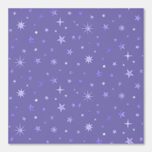 Sterrennacht Schattige Leuk Meisje Pastel Paarse Behang