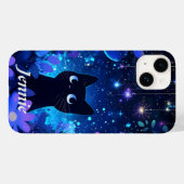 Sterrennacht Schattigee Anime Black Cat Case-Mate iPhone Case (Achterkant (horizontaal))