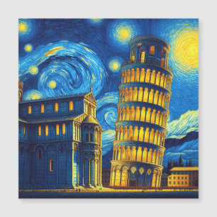 Sterrennacht scheve toren van Pisa Italië