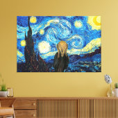Sterrennacht Schreeuw. Canvas Afdruk (Insitu (Woonkamer))