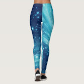 Sterrennacht Sky: Blauwe Leggings (Achterkant)
