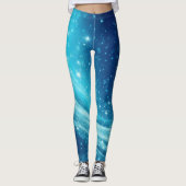 Sterrennacht Sky: Blauwe Leggings (Voorkant)