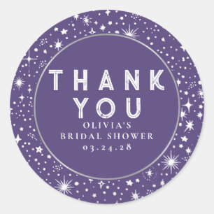 Sterrennacht Sky Celestial Bedankt Ronde Sticker