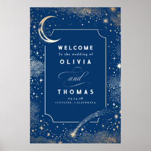 Sterrennacht Sky Celestial Bruiloft Welkomstbord Poster