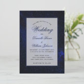 Sterrennacht Sky Celestial Elegant Script Wedding Kaart (Staand voorkant)