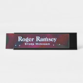 Sterrennacht Sky Desk Bureau Naambordje (Voorkant)