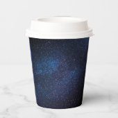 Sterrennacht Sky Galaxy Elegant Trouwpapier Papieren Bekers (Achterkant)