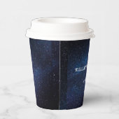 Sterrennacht Sky Galaxy Elegant Trouwpapier Papieren Bekers (Rechts)