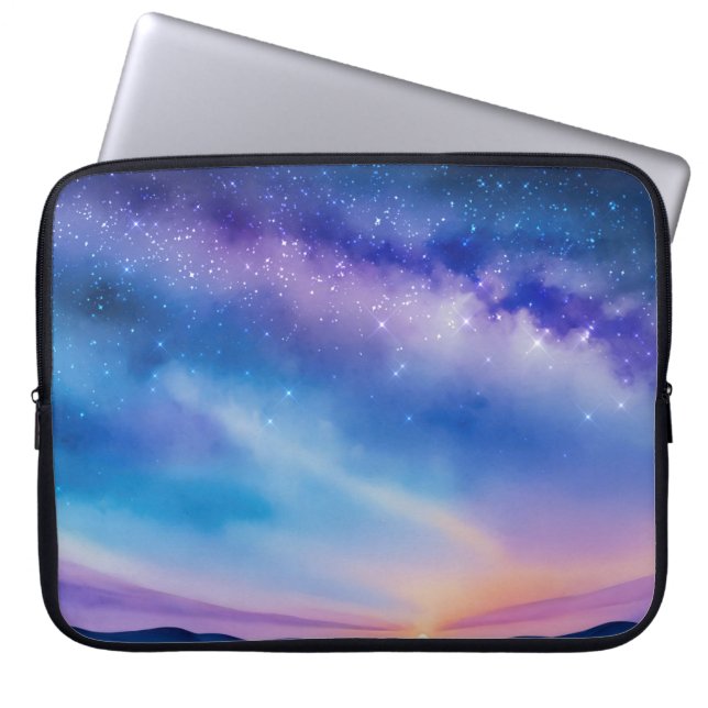 Sterrennacht Sky Laptop Sleeve (Voorkant)