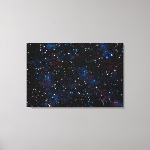 Sterrennacht sky met sterren en planeten canvas afdruk