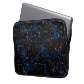 Sterrennacht sky met sterren en planeten laptop sleeve (Voorkant Links)
