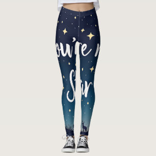 Sterrennacht Sky met "You’re My Star" in het wit Leggings