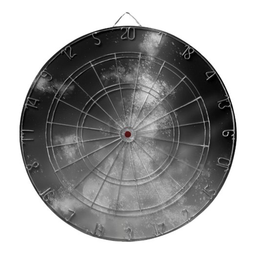 Sterrennacht Sky Monochrome grijs dartboard Dartbord (Voorkant)